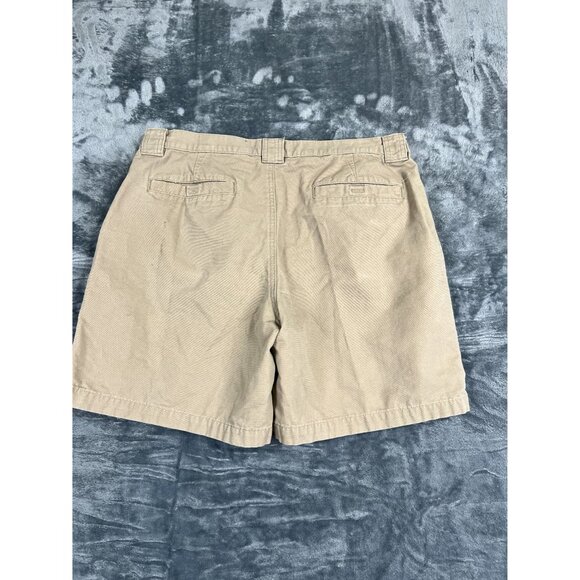 Savane Mens Beige Cargo Shorts Size 36 Elastic Waist 100% Cotton Casual - Picture 2 of 9